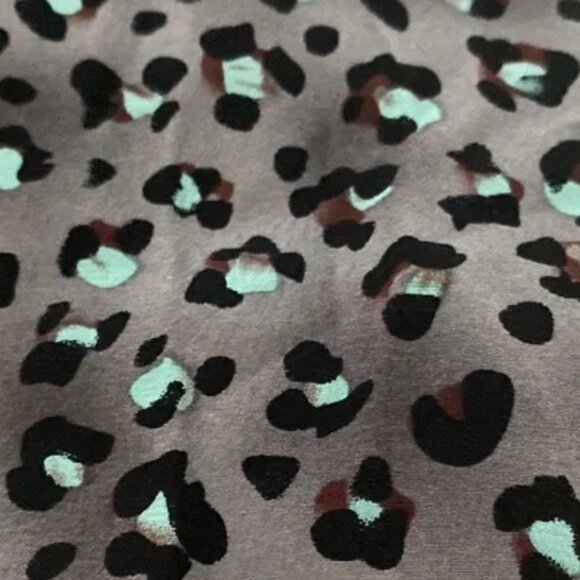 Rebecca Taylor Fit & Flare Dress Gray Leopard Print Lined Knee Length - Picture 6 of 8